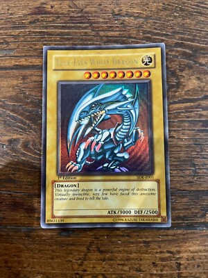 Blue-Eyes White Dragon 1st edition SDK-E001 Yugioh Card | eBay