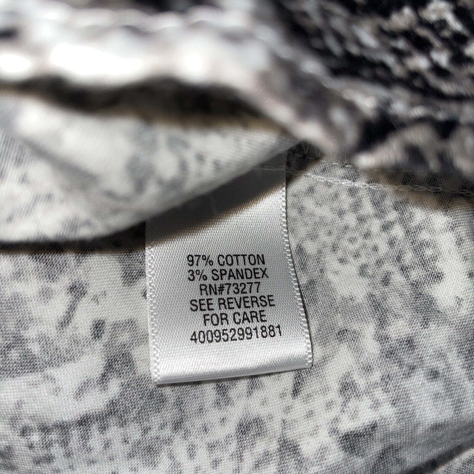 Apt 9 Women’s 1X button Up BLK/WHT Snake Skin Cot… - image 6