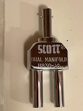 OEM SCOTT Aircraft System Dual Port Aviation Oxygen Manifold #8830-10