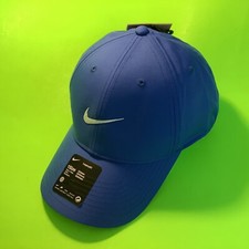 NIKE MISC Adult Unisex Golf Snapback Hat Lightweight One Size Blue w/White