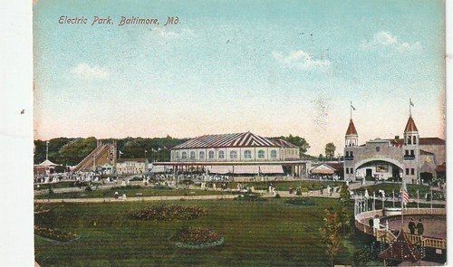 Baltimore MD Electric Park 1910 DAY TIME VIEW Pub. by J. Thos. Smith