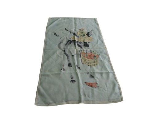 Vintage Pure Irish Linen Tea Towel Dunmoy Donkey Warranted Fast Colours GUC - Picture 11 of 14