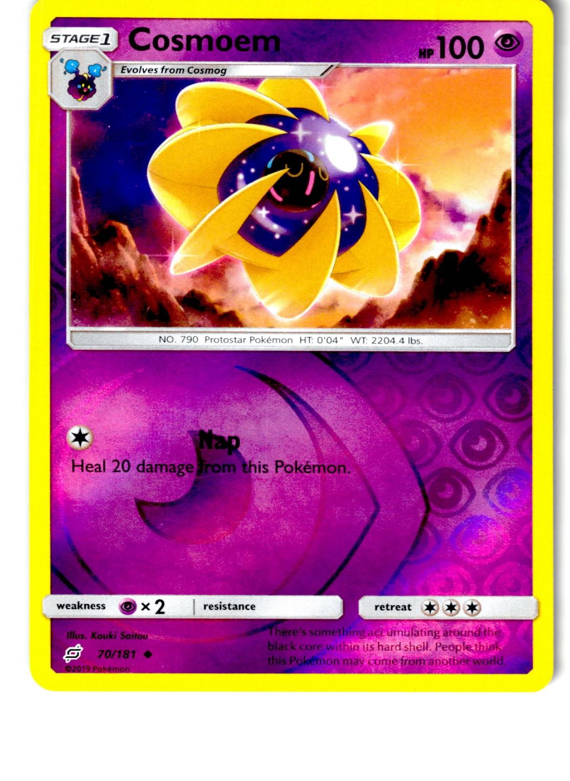 Cosmoem 70/181 Uncommon Team Up Pokemon Reverse Holo Lightly Played