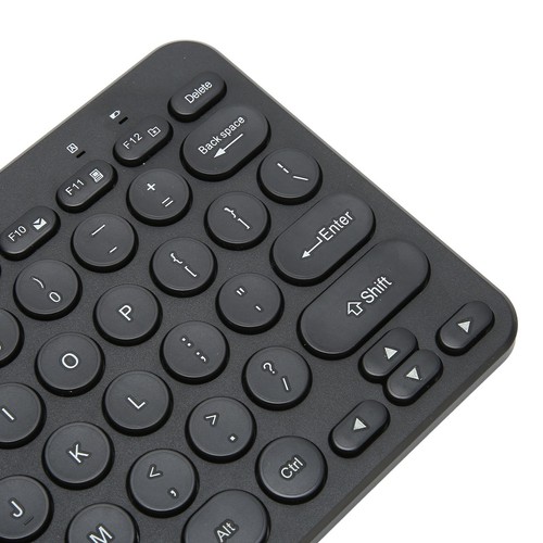 2.4G Wireless Keyboard Mouse Combo 78 Key Retro Round Keycap Mute Buttons Er Hot - Afbeelding 14 van 30