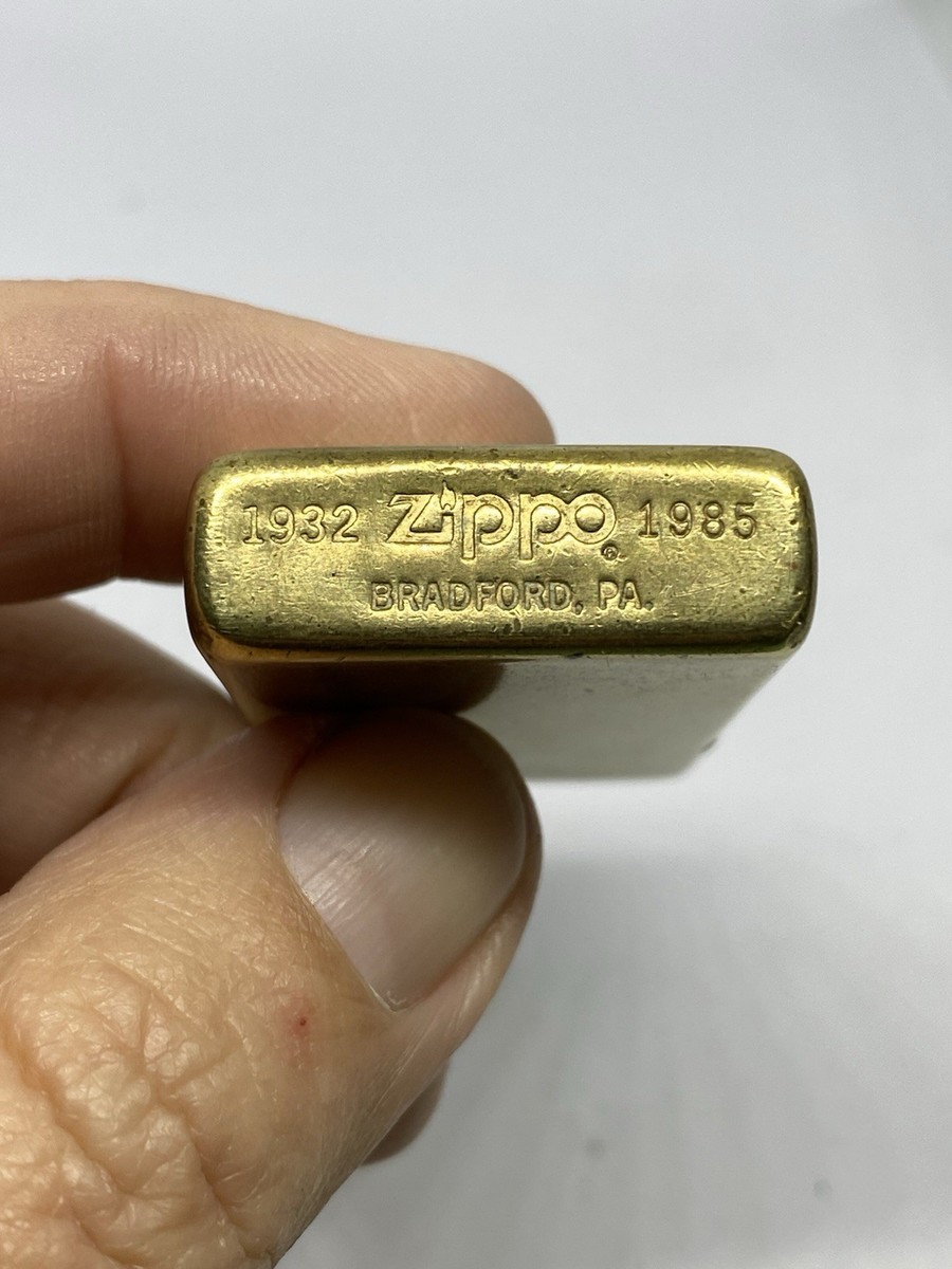 小物 Zippo1932-1989 SOLID BRASS VTG VERY RARE 1932-1989 SOLID BRASS ZIPPO COMMEMORATIVE