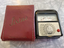 Vintage Lixtus Camera Light Meter Red Case Gossen