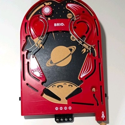 BRIO Tisch-Flipperspiel Mini-Pinball Weltraum-Design rot/schwarz/beige/weiß