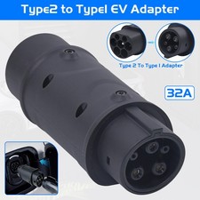 32A Type 2 To Type 1 EV Charging Adaptor Electric Vehicles Car Charger Connector