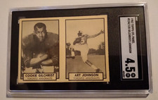 1962 TOPPS CFL #134/135 COOKIE GILCHRIST TORONTO ARGONAUTS FOOTBALL CARD SGC 4.5
