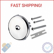 Bathtub Overflow Drain Cover, Single Hole Tub Overflow Drain Cover with 3 Screws