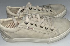 Taos Plim Soul Womens Size 9 Shoes Heather Oatmeal Canvas Comfort Casual Sneaker
