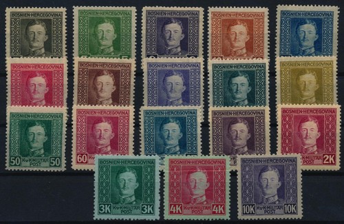 BOSNIA 1917 129-141 komplette Satz, ungebraucht * Kw:60,-€