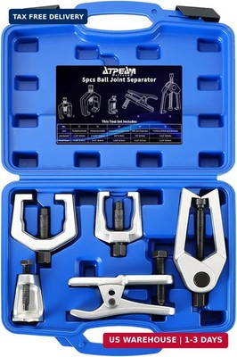 ATPEAM 5pcs Ball Joint Separator Pitman Arm Puller | Tie Rod End Tool Set for Fr