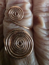 ADJUSTABLE USA Mined Copper Hand Crafted Ring Healing Effects 99.9 Copper