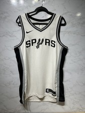 Nike San Antonio Spurs Dri-Fit Men White Association Authentic Jersey Sz Large