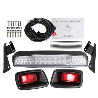 Golf Cart LED Light Bar Kit With LED Taillights For 1996-2013 E-Z-GO TXT