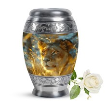 Lion Urn 3 Inch Funeral Ashes Urn Male Human Cremation Decorative Burial