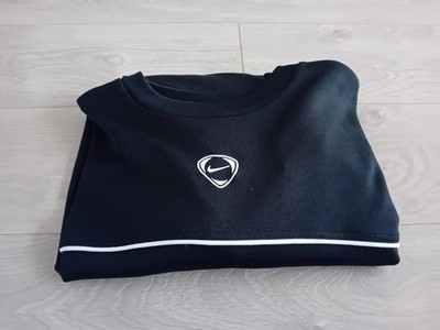 Vintage Nike Total 90 T90 Sweatshirt Schwarz XXL Baggy Fit Y2K Shield Logo Selten