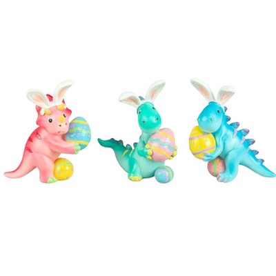 Dinosaur Bunny Ear Easter Egg Figurine 62334