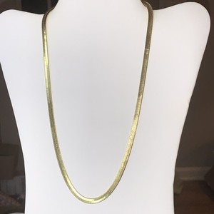 Authentic New-Mayamar-24k Heavy Gold Plated Herringbone Necklace-Waterproof/Tarnish Free