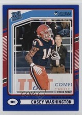2024 Panini Donruss Rated Rookie Blue Press Proof Casey Washington #392 4km