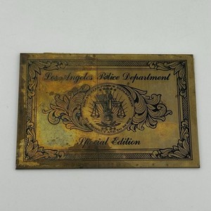 Vtg Colt 1911 Los Angeles Police Department Plaque LA CA Law Enforcement Plate