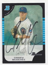 Casey McGehee Chicago Cubs 2005 Topps Bowman #227 Signed Rookie Card. rookie card picture