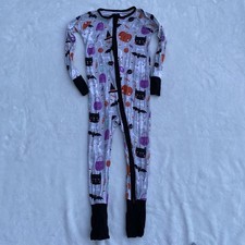 Little Sleepies Trick or Treat Halloween Zippies PJS Sizes 18-24 Months EUC