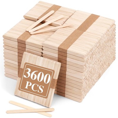 Craft Sticks Natural Wooden 4.5 Inch 3600pcs Bulk Multi-Purpose DIY Supplies