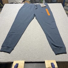NEW Hurley Mens XXL Regular Fit Fleece Jogger Pants Blue Cotton Blend