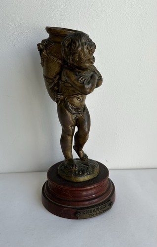 Ancienne statue sculpture bronze angelot le vendangeur signé Auguste Moreau XIX° - Picture 7 of 21
