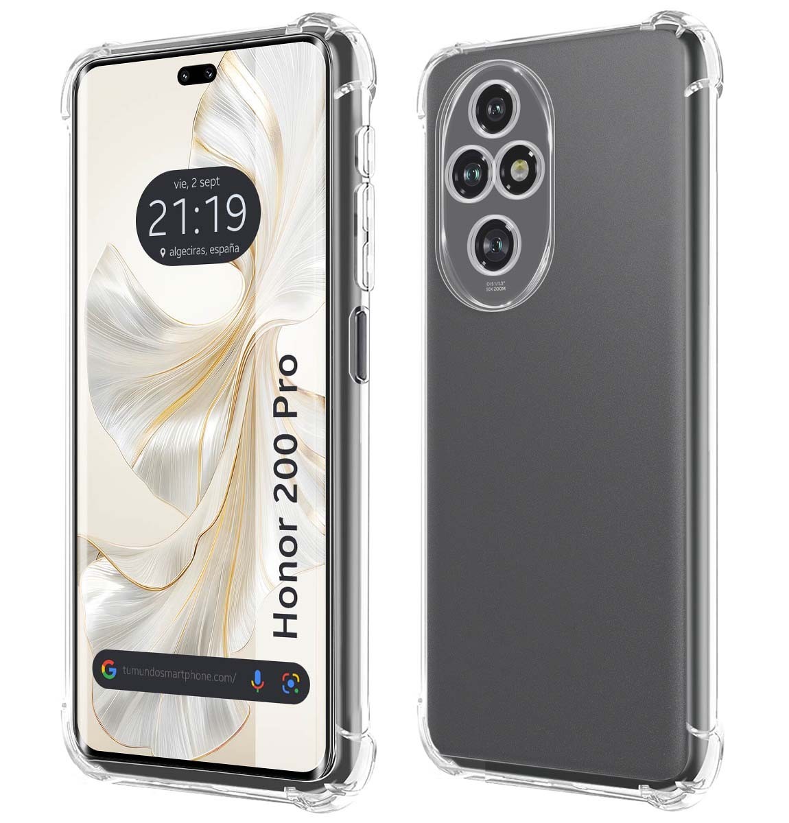 Custodia In Silicone Antishock Trasparente Per Huawei Honor 200 Pro 5G