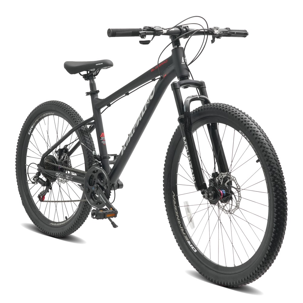 26" Mountain Bike 21-Speed Disc Brakes Front Suspension Steel Frame All Terrain