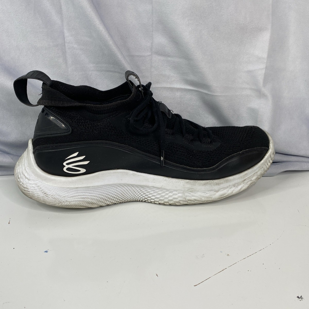 Men Under Armour Team Curry 8 Basketball Shoes Size 16 Black White