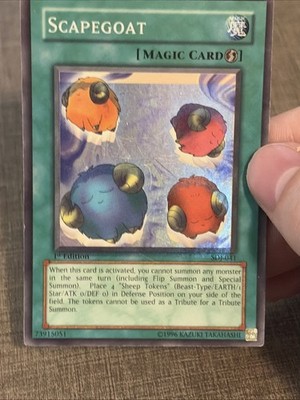 Yugioh Scapegoat SDJ-041 Starter Deck: Joey 1st Edition FOIL SHIFT MISPRINT  - MP | eBay