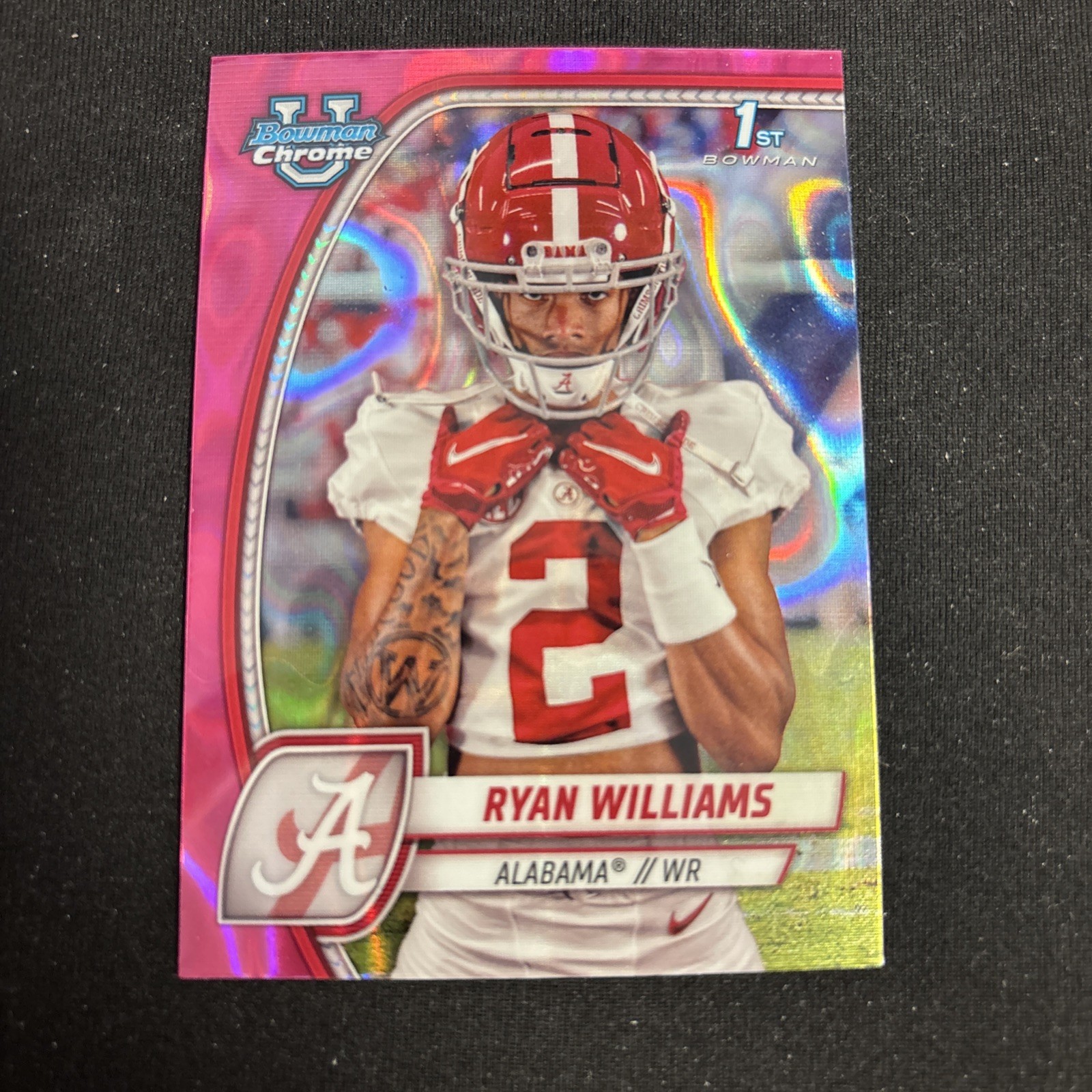 2024 Bowman University Chrome - Ryan Williams #53 Pink Lava Refractor (RC)