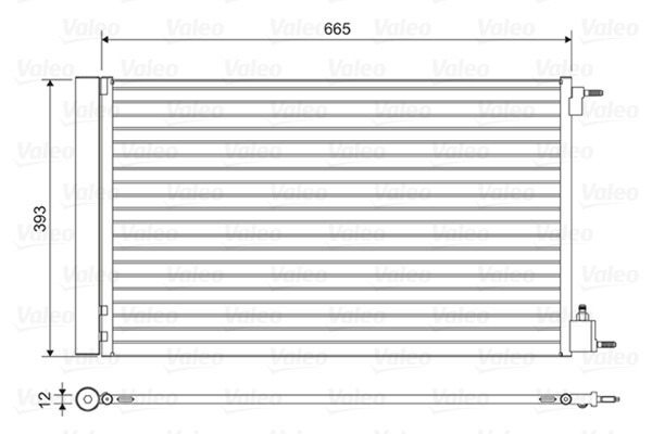 VALEO-OE 814042 Condenser, air conditioning for HOLDEN,OPEL,SAAB,VAUXHALL