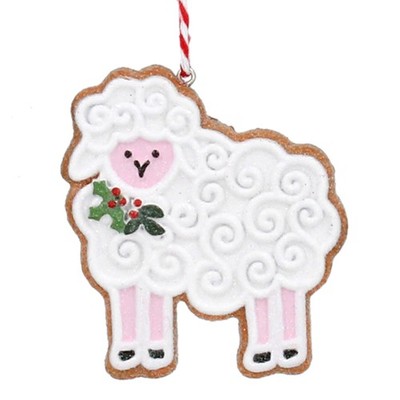 Gisela Graham hängendes Schaf Dekoration Lebkuchen Stil Bauernhof Tier Ornament