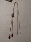 Vintage Jones New York Arrow Lariat 28" necklace gold/silvertone — photo 2