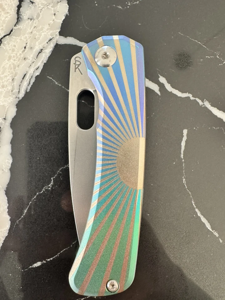 SPK Lamia CRUWear Plain Jane Titanium USA Made knife - Image 4 of 4