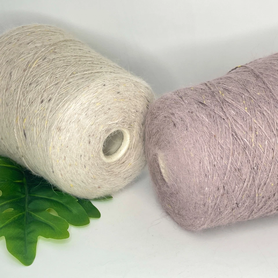 Dedos ANGORA RABBIT WOL 2 capas hilo en cono artesanía para tejer *EE. UU. LIBRE DE TARIFAS* Foto 2 de 2