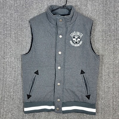 Ecko Unltd Vest Mens Large Gray Quilted Puffer Audaces Fortuna Juvat