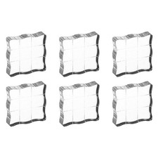 1.2"x1.2" Acrylic Stamp Block 6Pcs, Stamping Block with Grid Lines Wave
