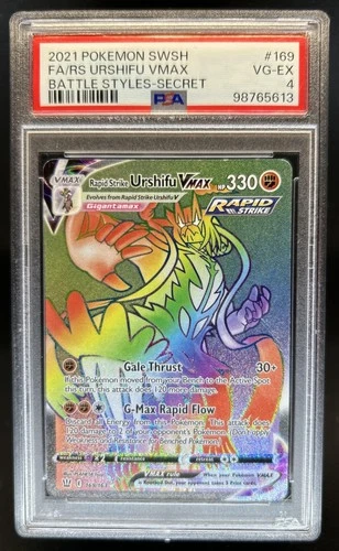 2021 Pokemon SWSH Battle Styles Rapid Strike Urshifu VM #169/163 PSA 4