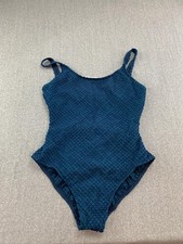 Jantzen Swimsuit Womens 10 Blue Green Plaid T...