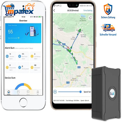 GPS Tracker für Kinder Auto Motorrad Fahrzeug 10S 6000mAh Batterie Geo
