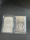 1 oz Apmex Silver Bar .999 & JBR 1 oz Silver Bar .999