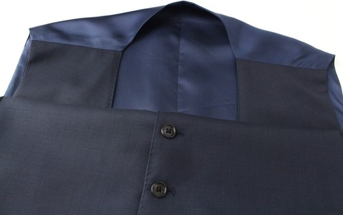 SUITSUPPLY Lazio Men's Suit UK58S Blue Melange Slim Pure Wool 3Pc Outfit - Picture 11 of 20