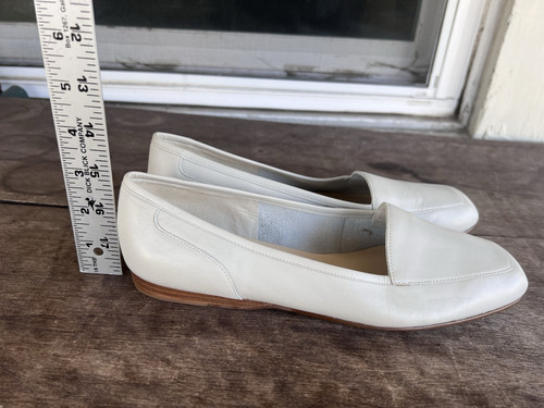 Enzo Angiolini Women Leather Liberty Casual Flats Loafers Off White Leather Sz9M - Picture 13 of 14