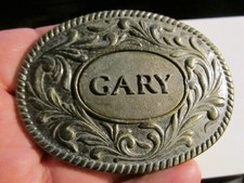 1977 "GARY" WESTERN DESIGN BELT BUCKLE - GW-14
